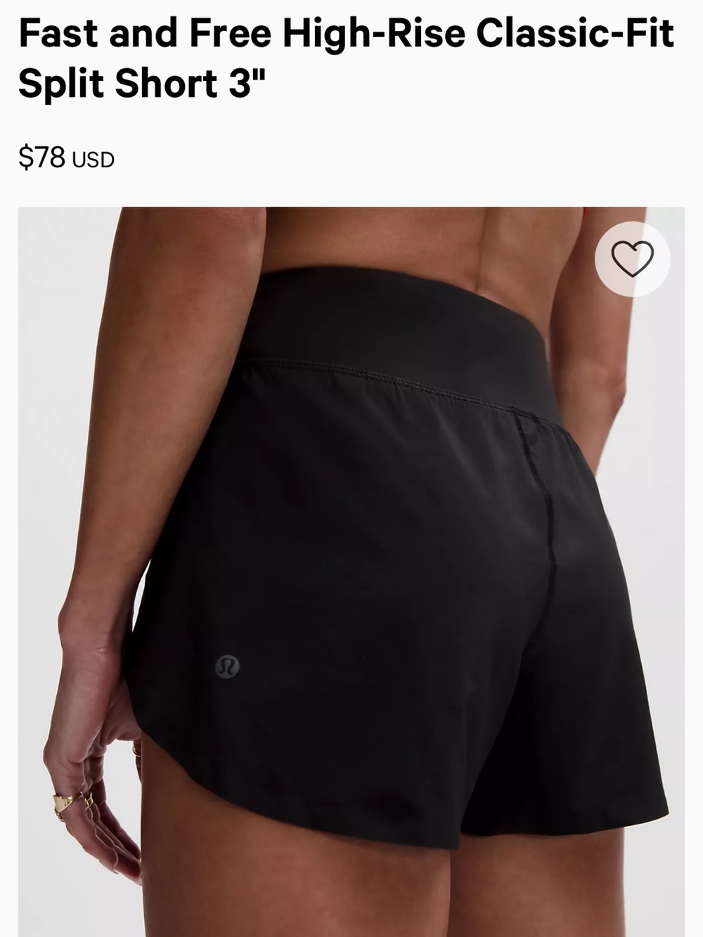 Lululemon Fast and Free Shorts